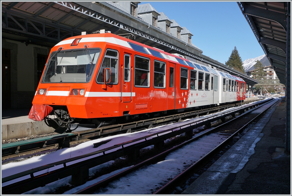 A BDeh 4/8 / SNCF Z 800 in Chamonix. This Train is on the way form St Gervais Les Bains le Fayet to Vallorcine. 

14.02.2023