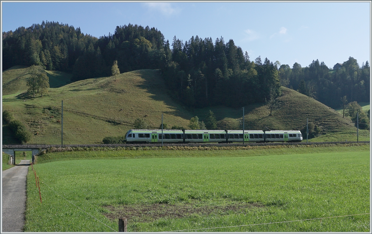 A BLS RABe 535  Lötschberger  on the way from Luzern to Bern by Ennetiflis (Wiggen) in the Entlebuch.

30.09.2020