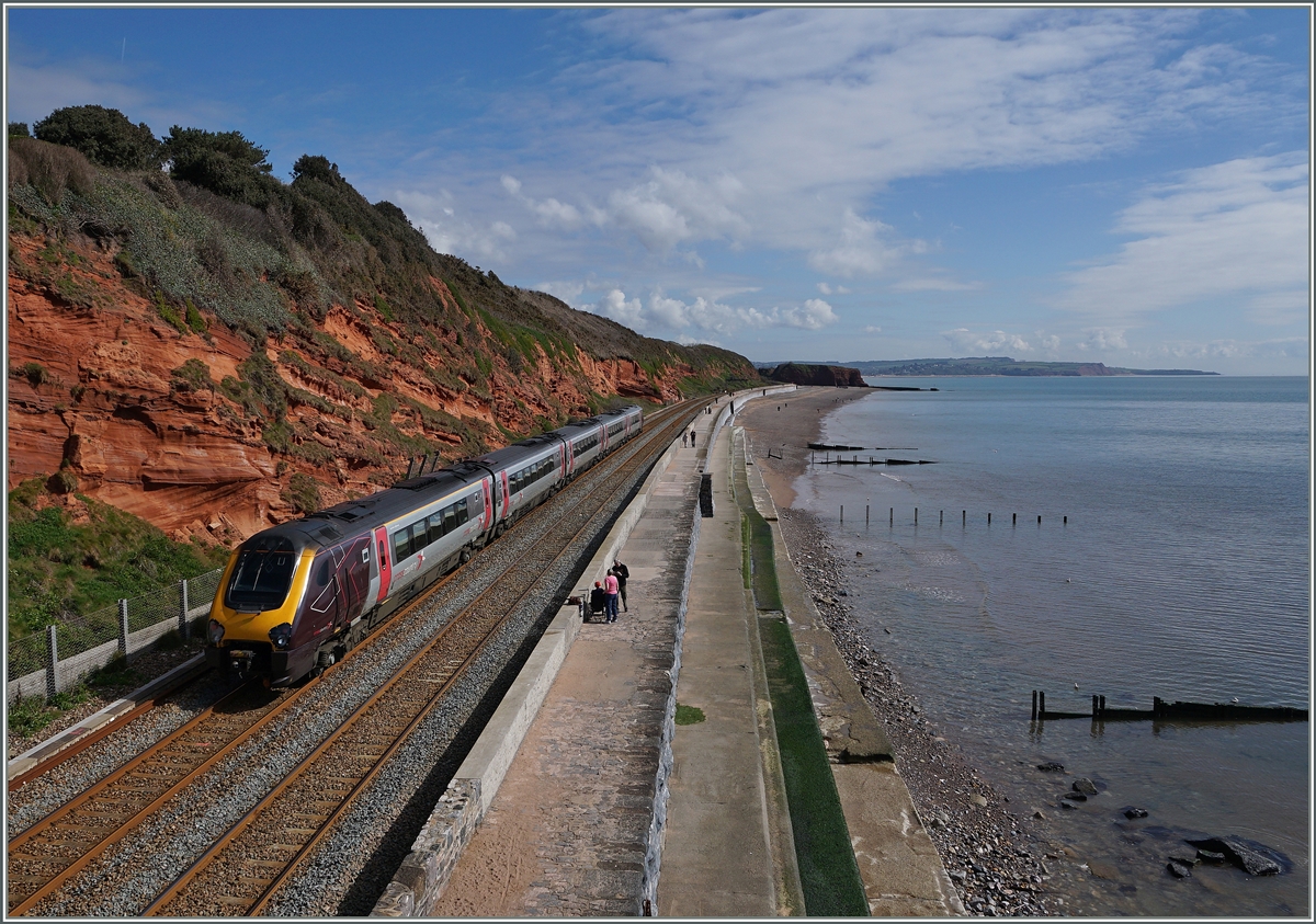 A Cross Country Class 221 on the way to Manchster near Dawlish. 19.04.2016