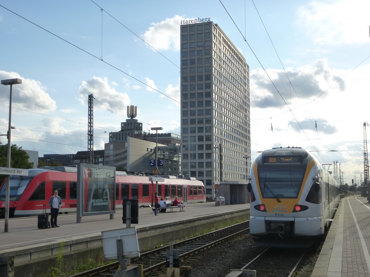 A lokal train to Soest is standing in Dortmund main station on August 19th 2013.