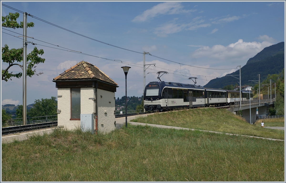 A MOB  Alpina  Local Train from Montreux to Zweisimmen by Châtelard VD.
08.08.2018