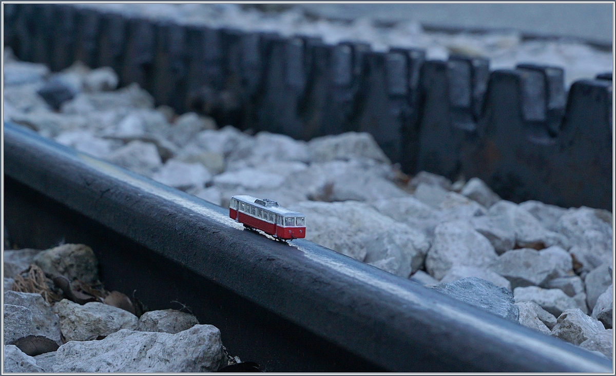 A Monte Generoso Bhm 2/4 Ze model on the MG-line by Riva Caplolago San Vitale.
21.05.2017 