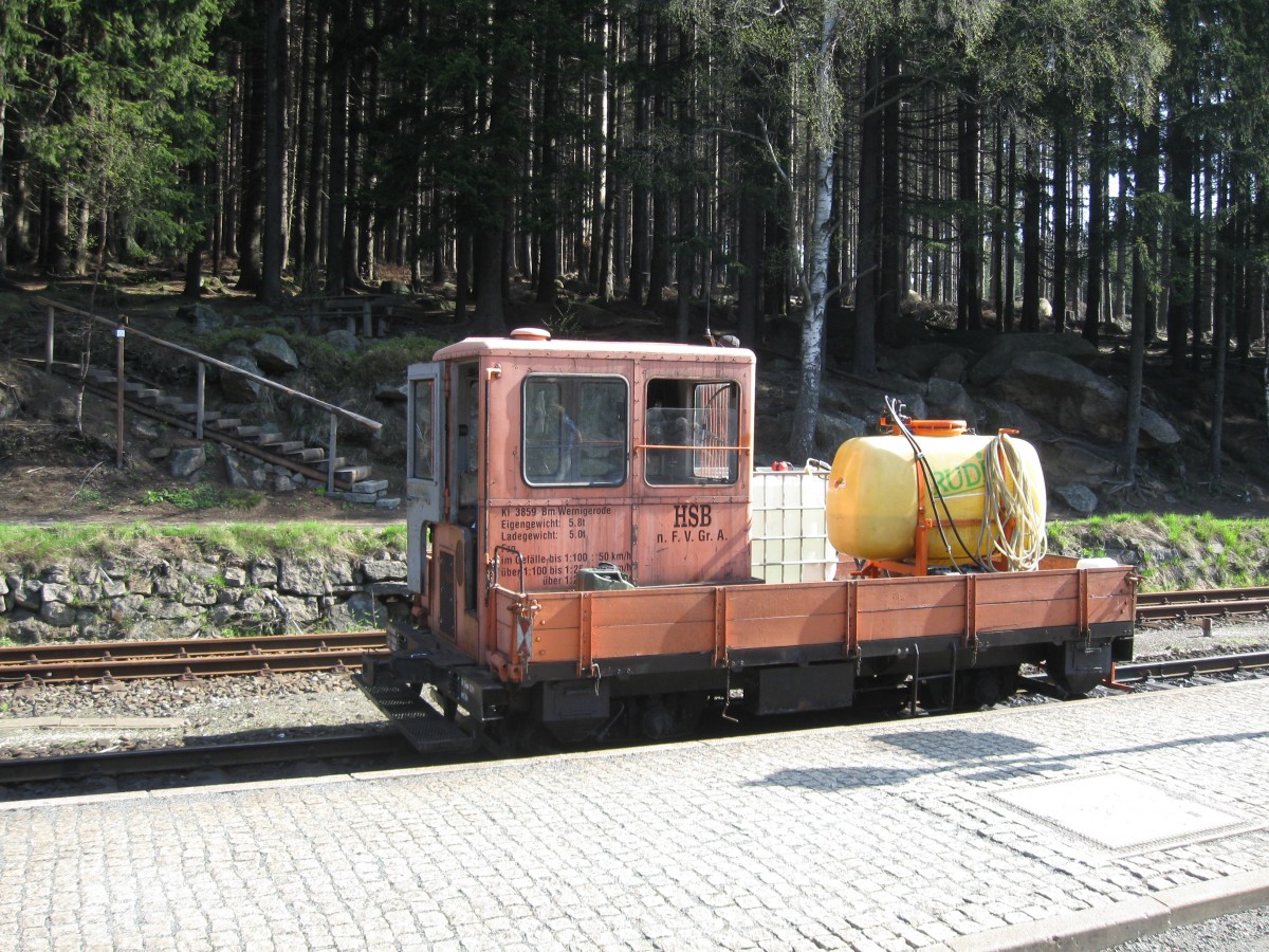 A Motorised Maintanance Vehicle of the HSB at Schierke, May 2013.