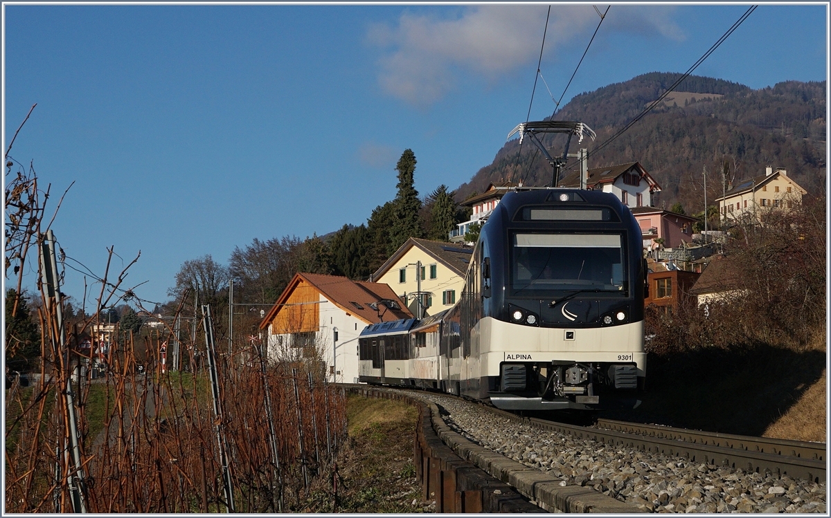 A new Alpina MOB Train from Zweisimmen to Montreux by Planchamp.
27.12.2016