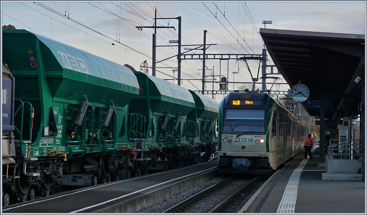 A new BAM Be 4/4  SURF  Local train in Morges.
22.02.2017