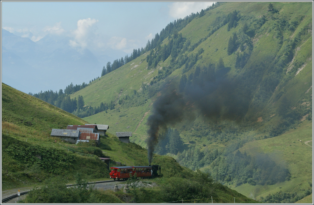 A old fasion BRB Steamer Train near the  Chuemad . 
30.08.2013