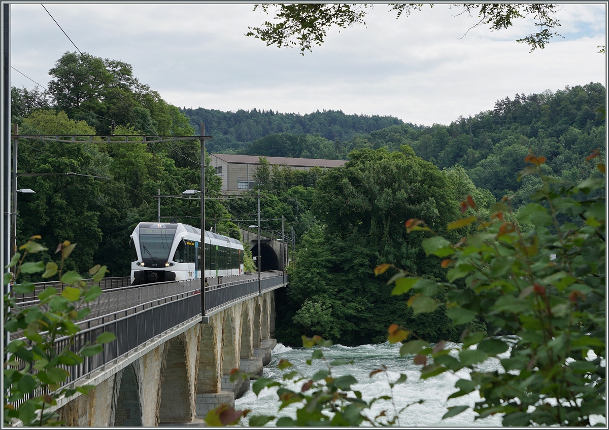 A RABe 526 by Neuhausen near the Rheinfall.
18.06.2016