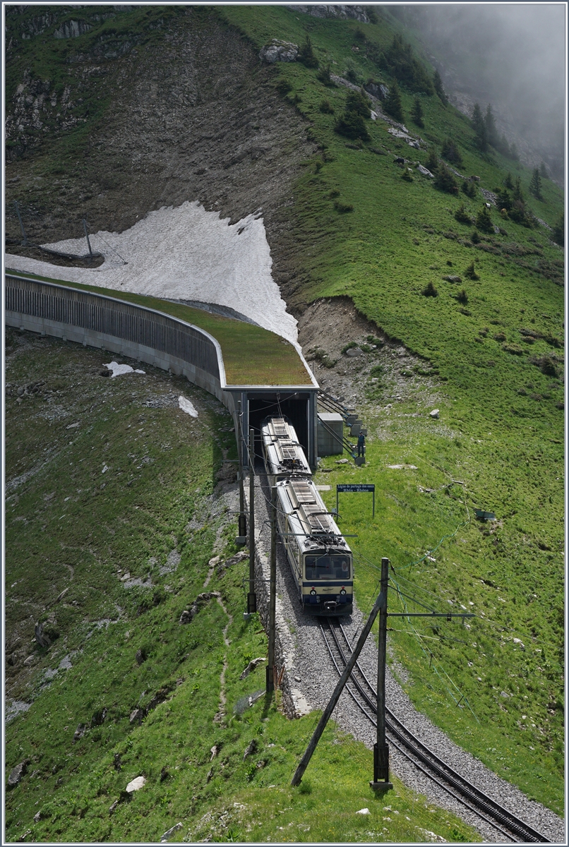 A Rochers de Naye Bhe 4/8 between the Rochers de Naye and Jaman.
03.07.2016