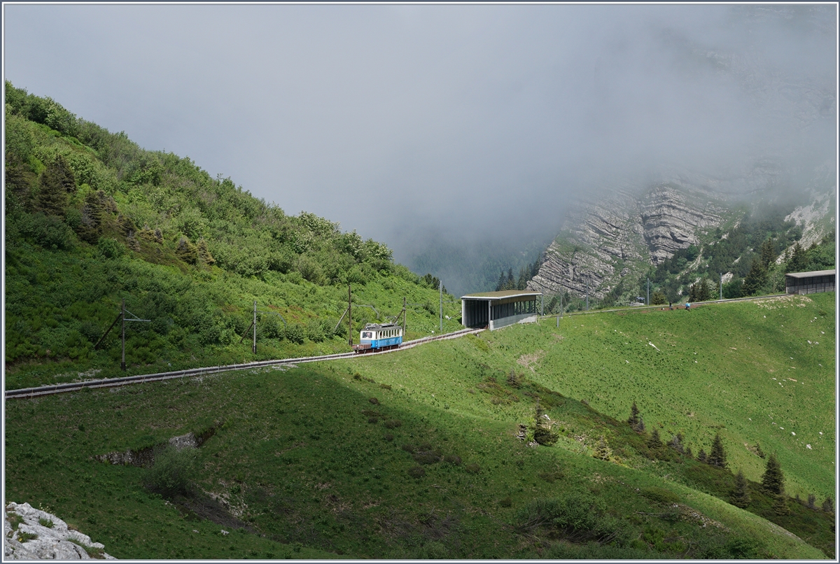 A Rochers de Naye Bhe 2/4 near the staton Jaman. 
03.07.2016