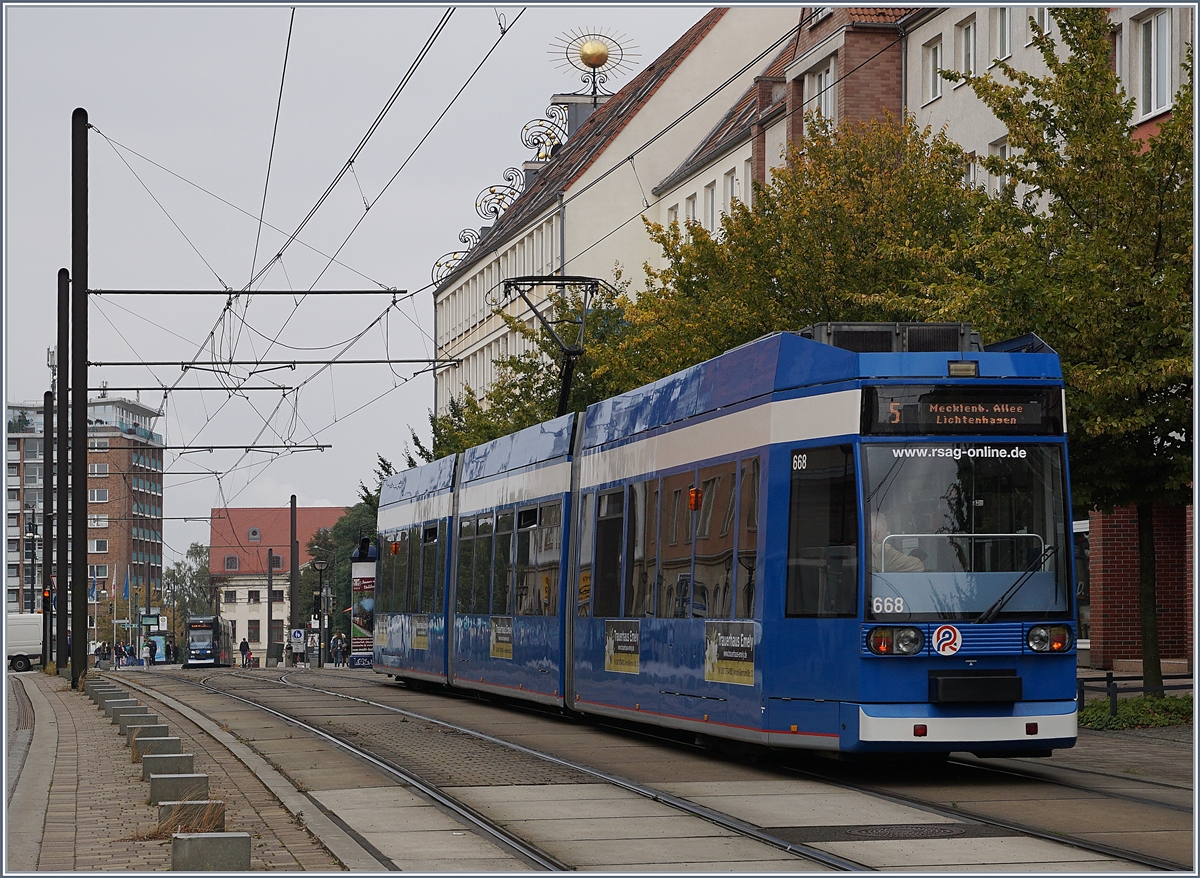 A Rostok Traim by the  Lange Strasse . 
26.09.2017