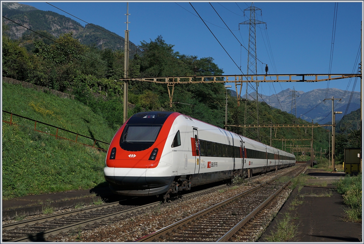 A SBB ICN on the way to Lugano by Giornico. 
07.09.2016