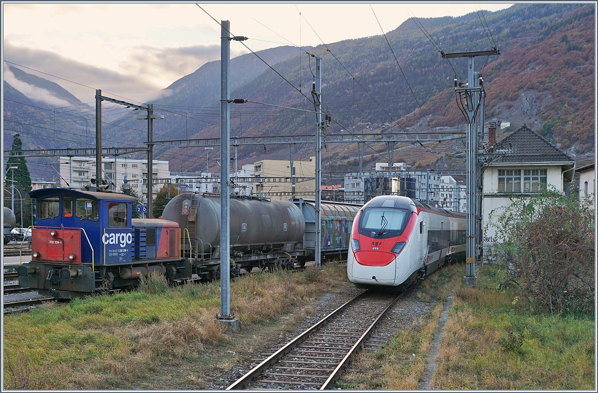 A SBB RABe 501 on test runs in Martigny.
30.10.201