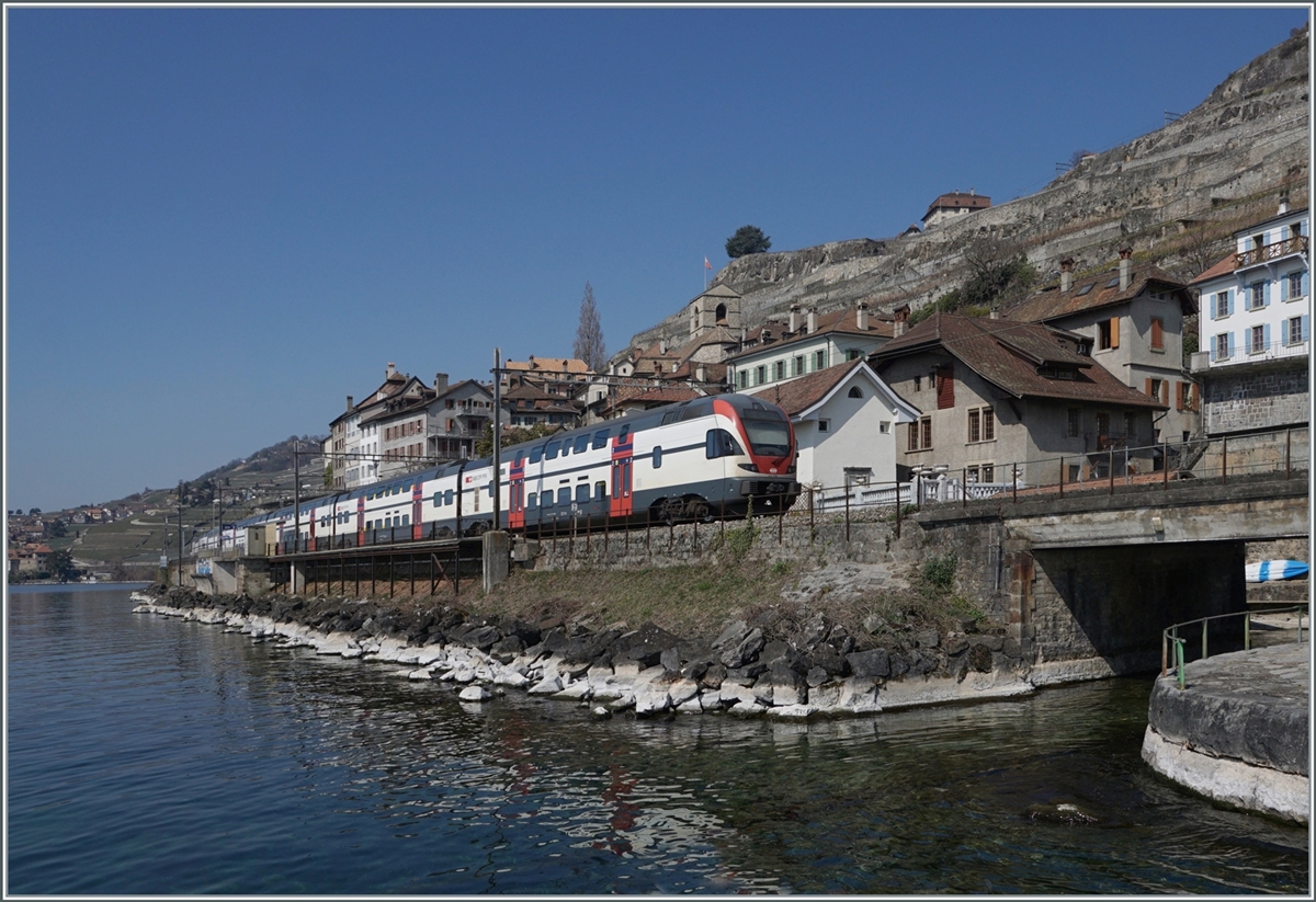 A SBB RABe 511 019 on the way from Vevey to Annemasse by St Saphorin. 

25.03.2022