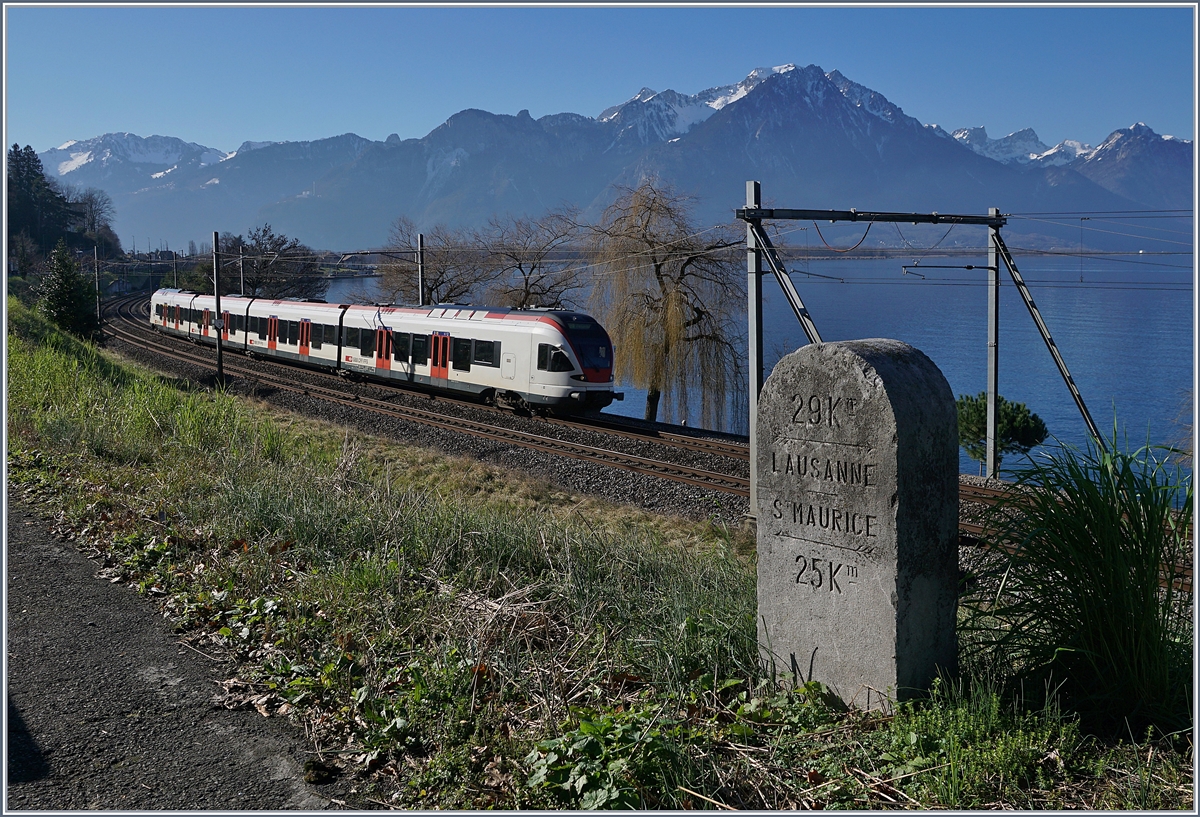 A SBB RABe 523 near Villeneuve. 

07.02.2020