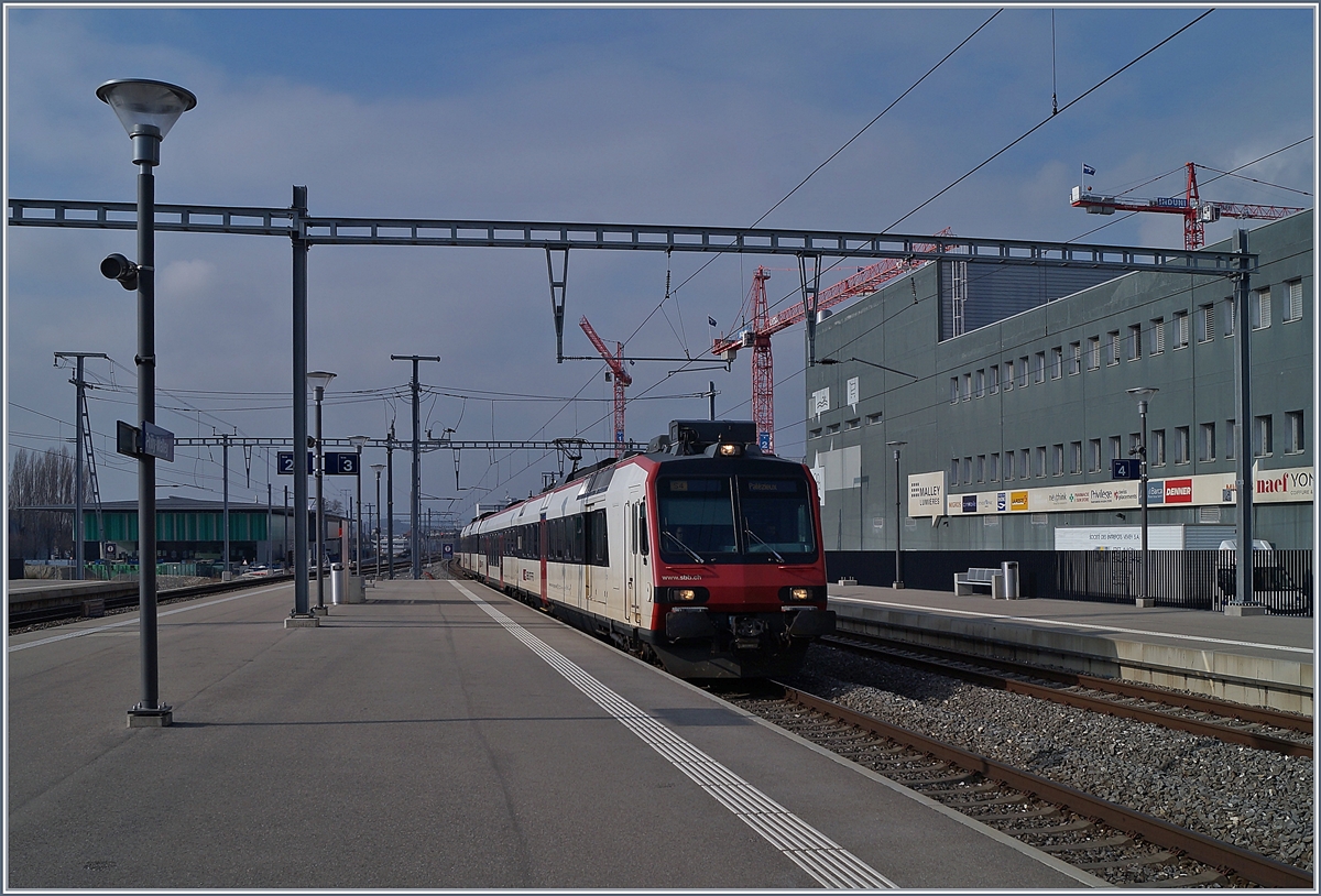 A SBB RBDe 560  Domino  in Prily-Malley.
09.02.2018