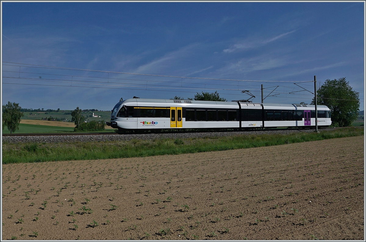 A Thurbo GTW RABe 526 between Wilchingen Hallau and Neunkirch. 

15.05.2022