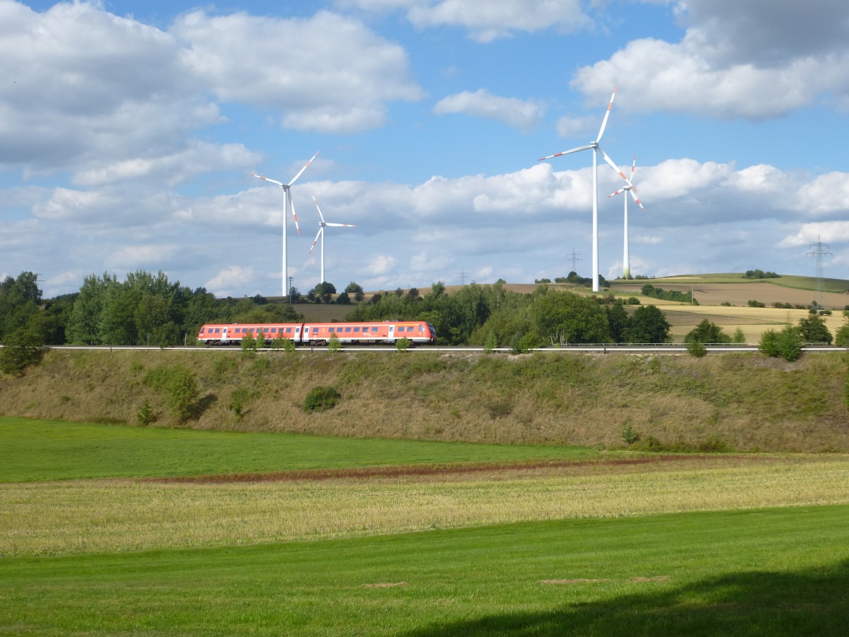 A VT 612 is driving by Fattigau on September 4th 2013.