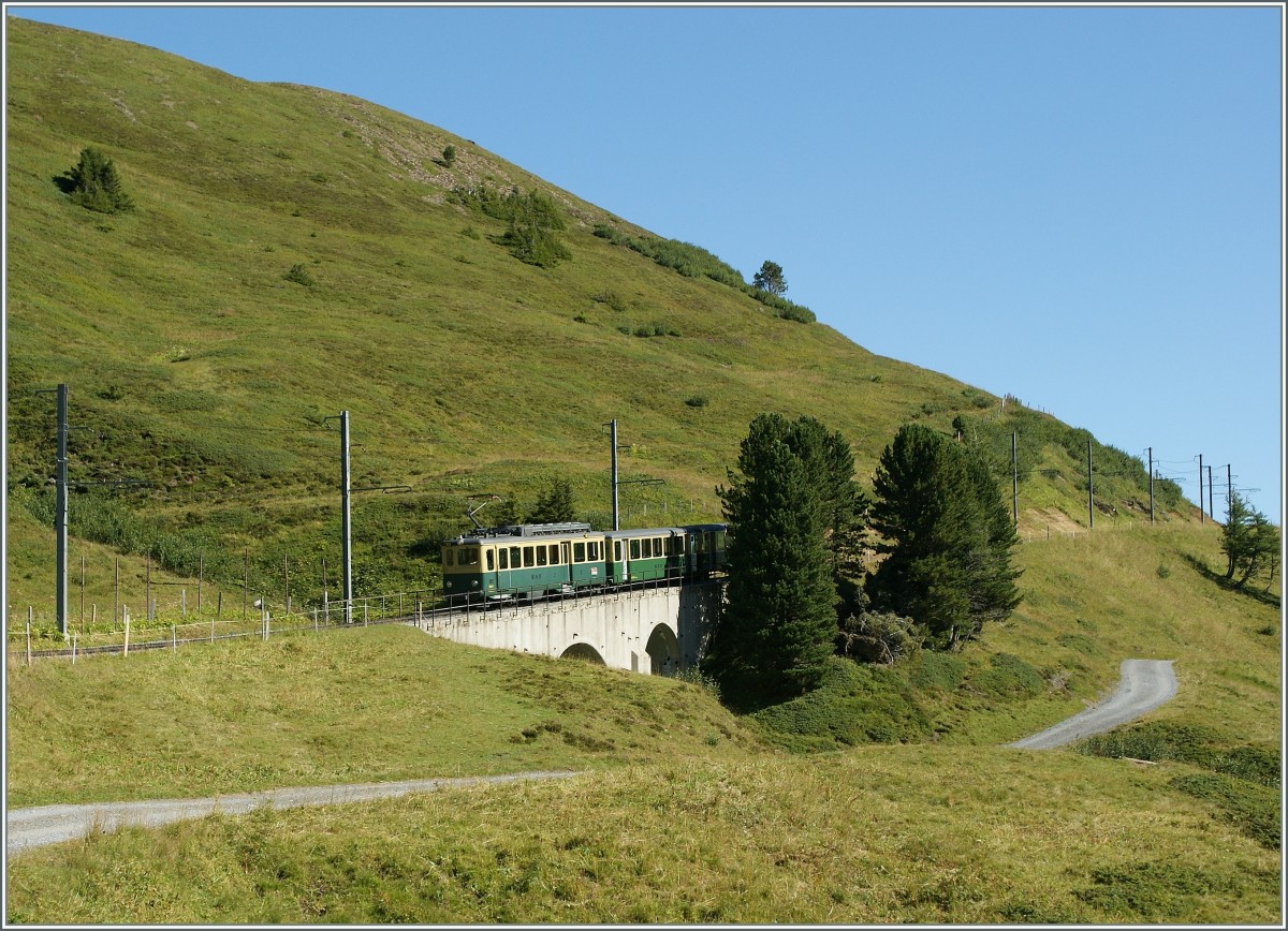 A WAB Train near the Kleine Scheidegg. 21.08.2013