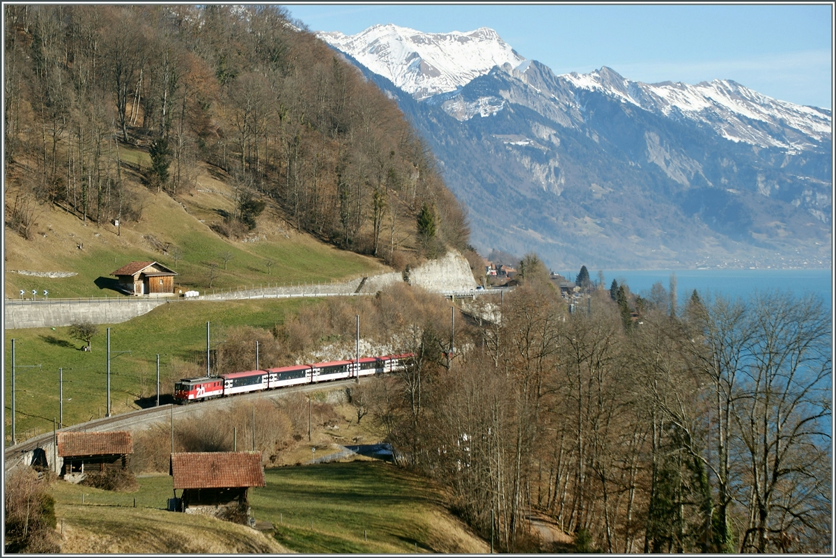 A  zb  DE 110 wit an IR from Luzern to Interlaken by Niederried.
09.02.2011