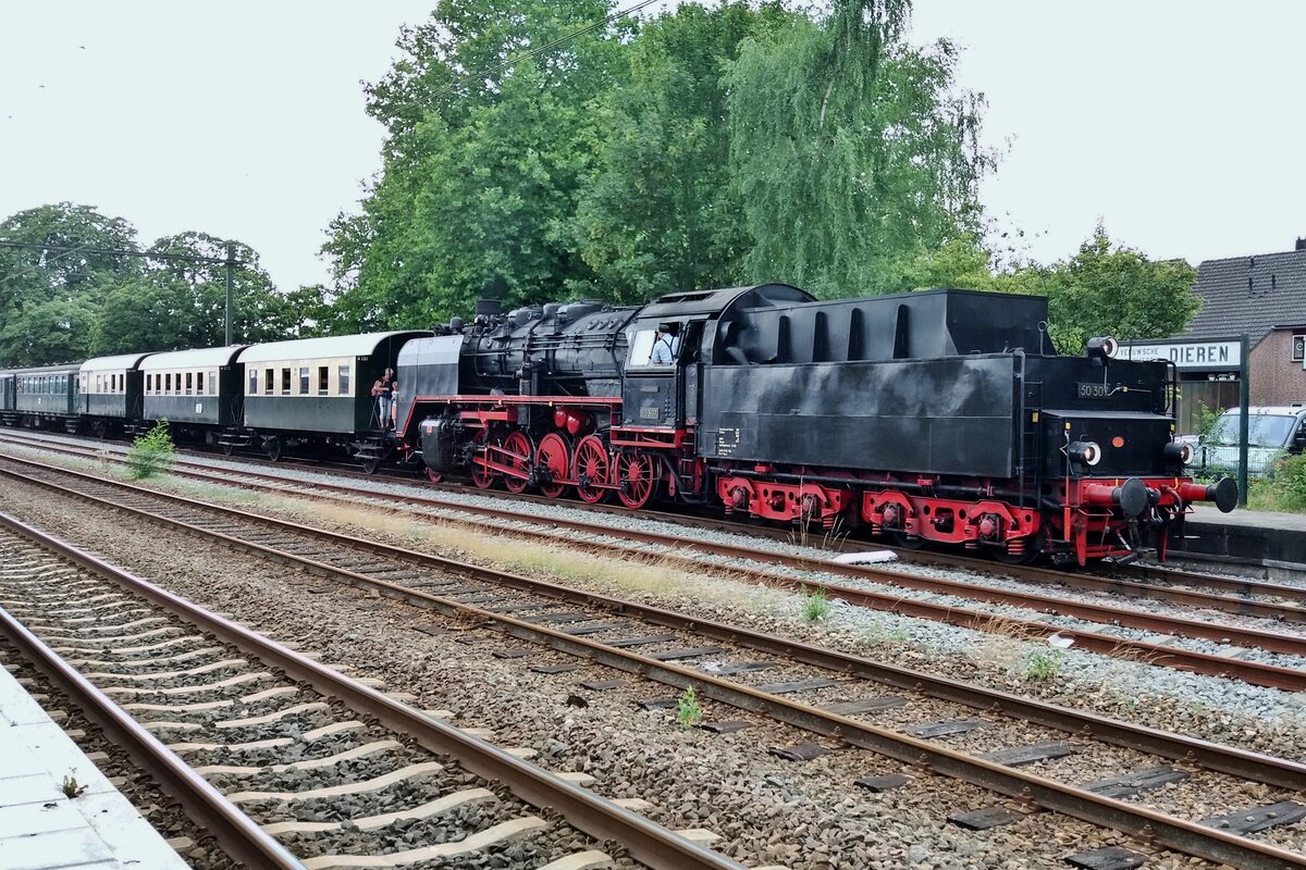 After having run round, VSM 50 307 is coupled onto her train for the back journey on 20 July 2017.