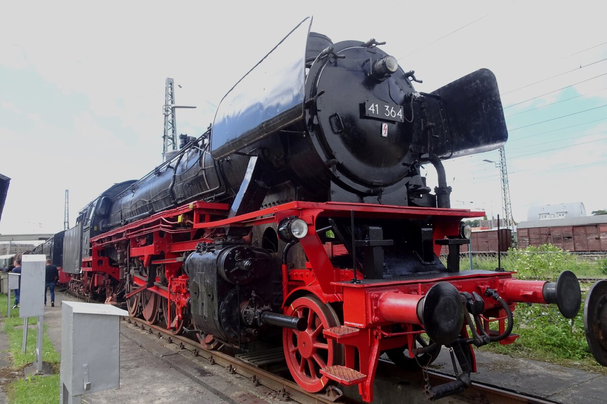Almost finished is the renovation of 41 364 at the BEM in Nördlingen, where she is photographed on 26 May 2022.
