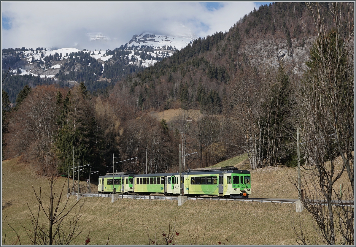An ASD regional train consisting of BDe 4/4, Bt and BDe 4/4 between Le Sépey and Les Planchens.

Feb 17, 2024