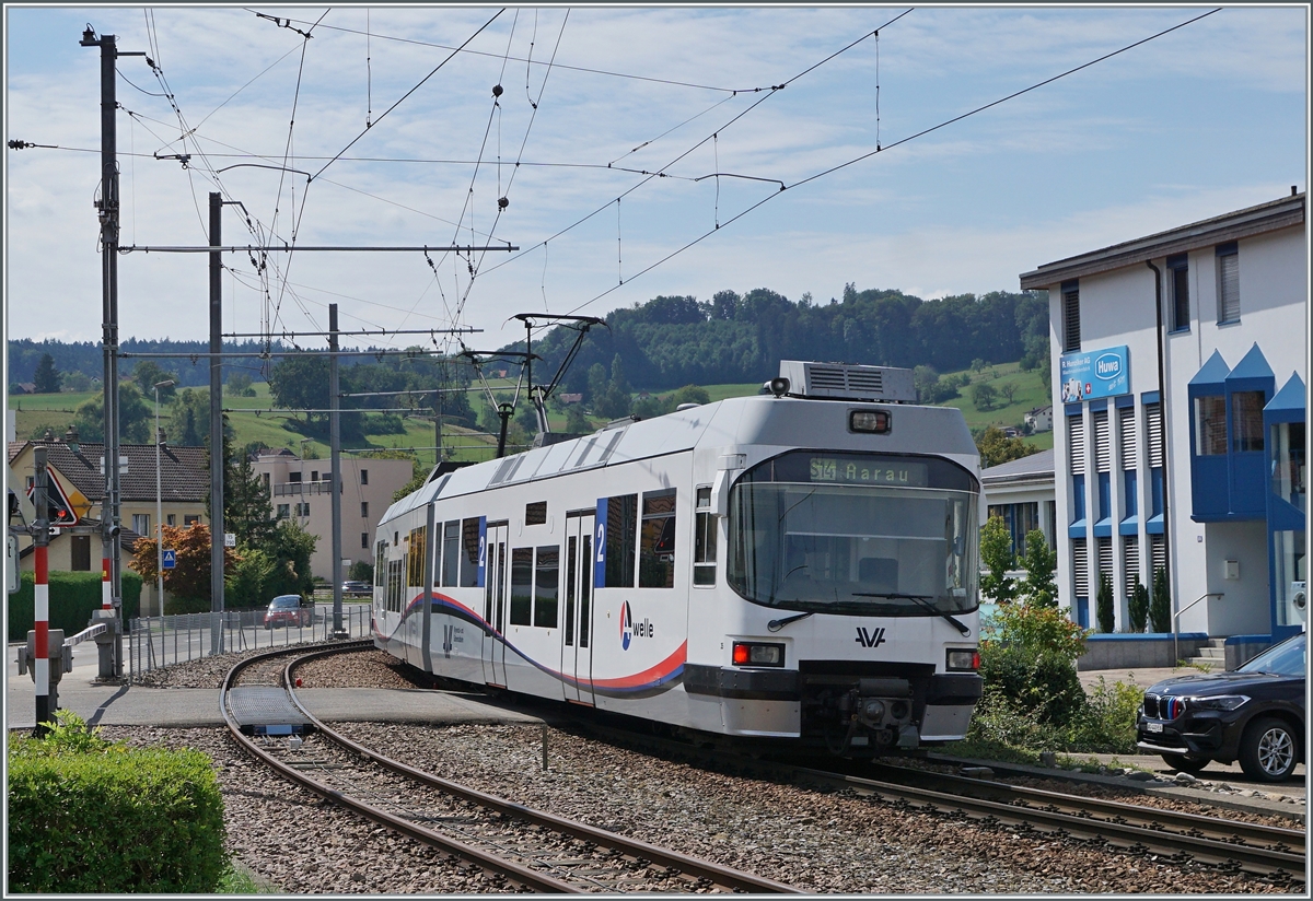An AV ABe 4/8 is leaving Gontenschwil on the way to Menziken. 

26.08.2022