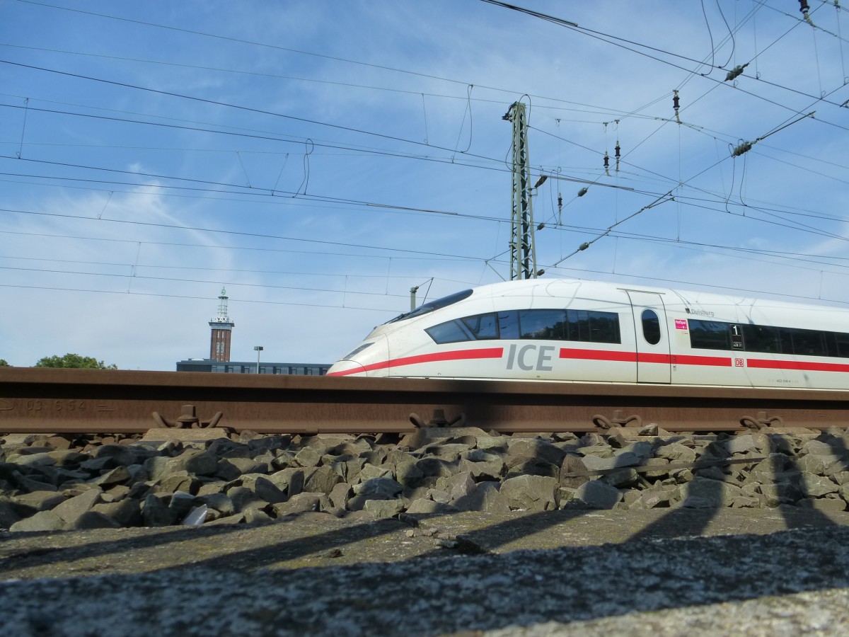 An ICE runs on the rails in Cologne on August 21st 2013.