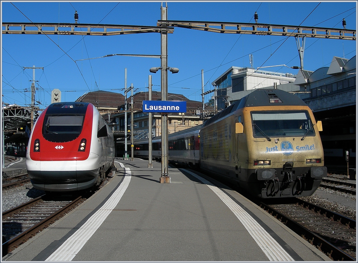 An ICN and the SBB Re 460 029-2 in Lausanne.
24.08.2016