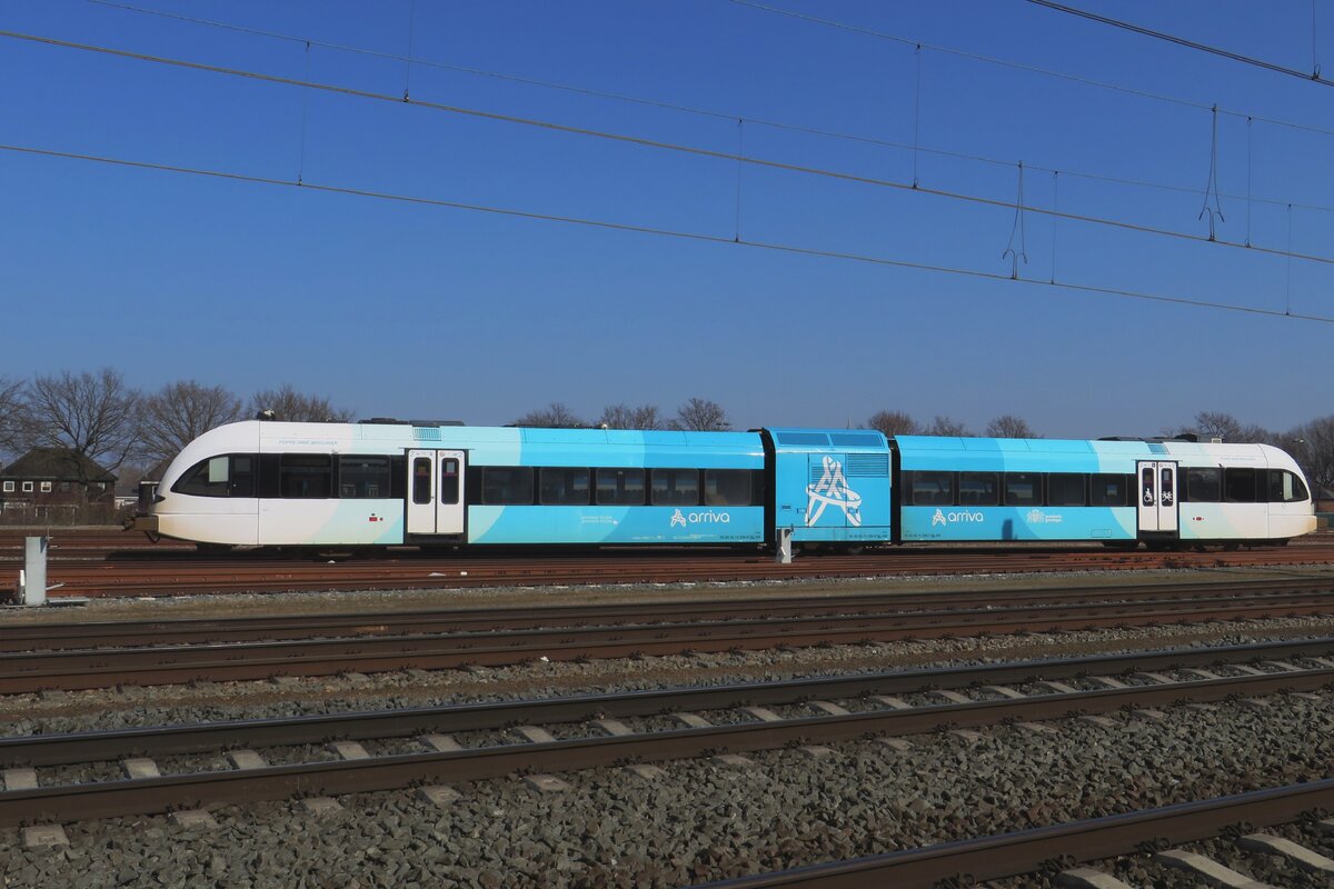 Arriva 238 stands stabled at Blerick on 5 March 2022.
