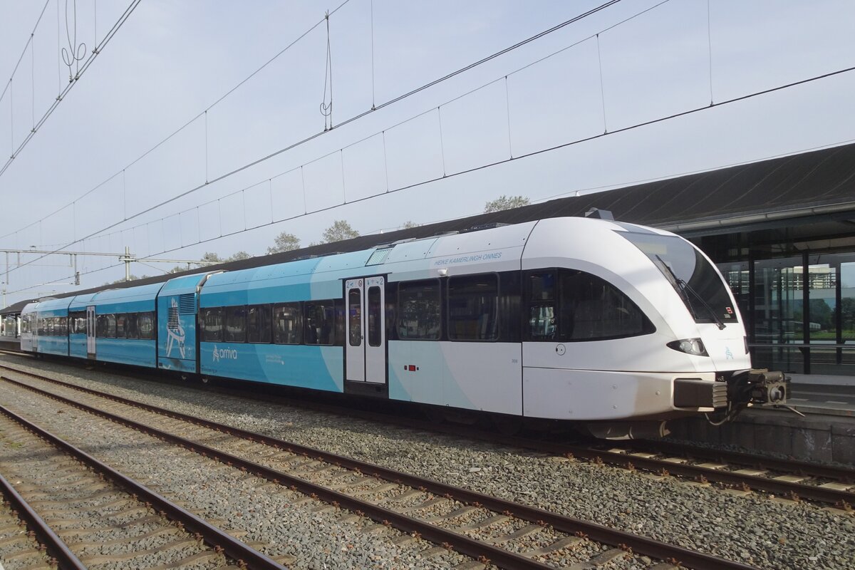 Arriva 308 stands at Apeldoorn on 27 April 2023.