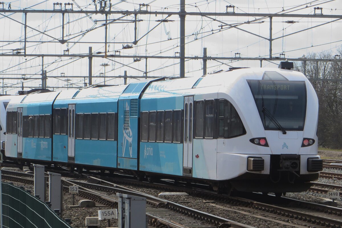 Arriva 322 enters Nijmegen on 12 March 2022.