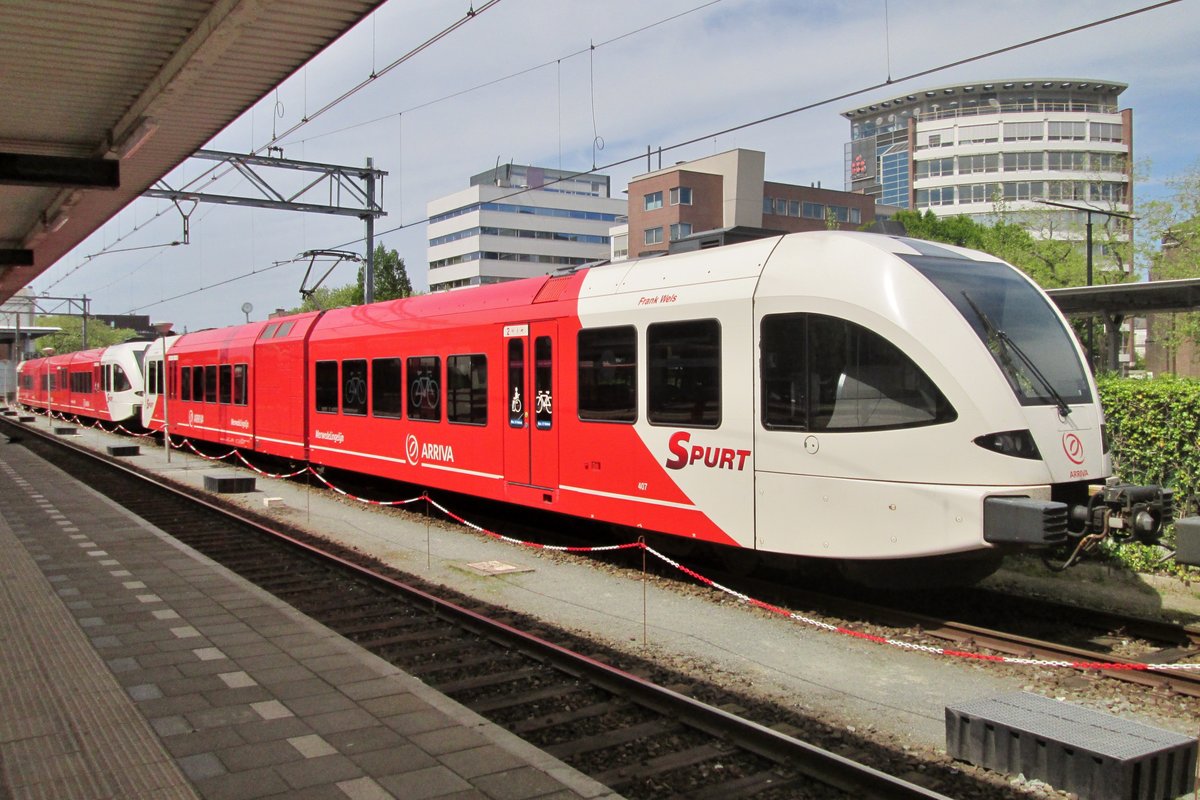 Arriva 407 stands stabled at Dordrecht on 18 July 2017.