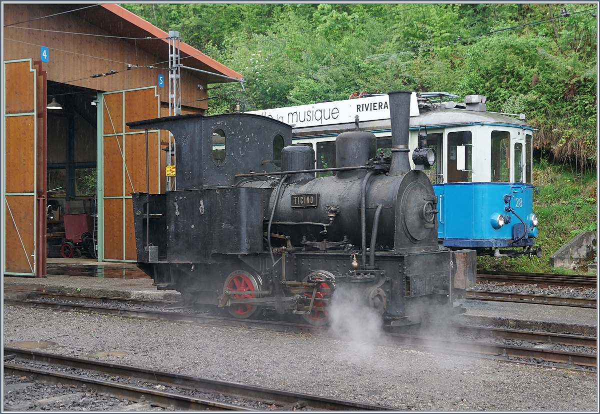 B-C Mega Steam Festival: The G 2/2  Ticino  (from Martin Horath) in Chaulin.
10.05.2018