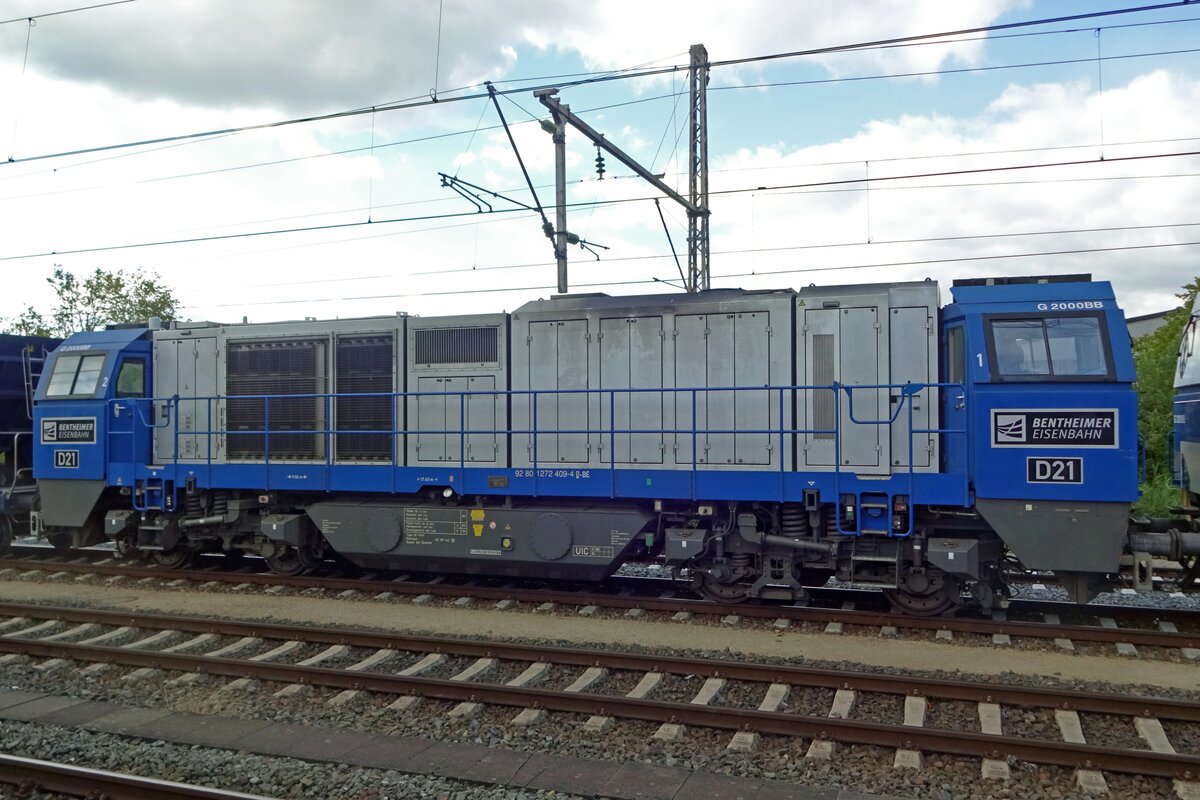 Bentheimer Eisenbahn new D-21 stands at Bad Bentheim on 15 July 2019.