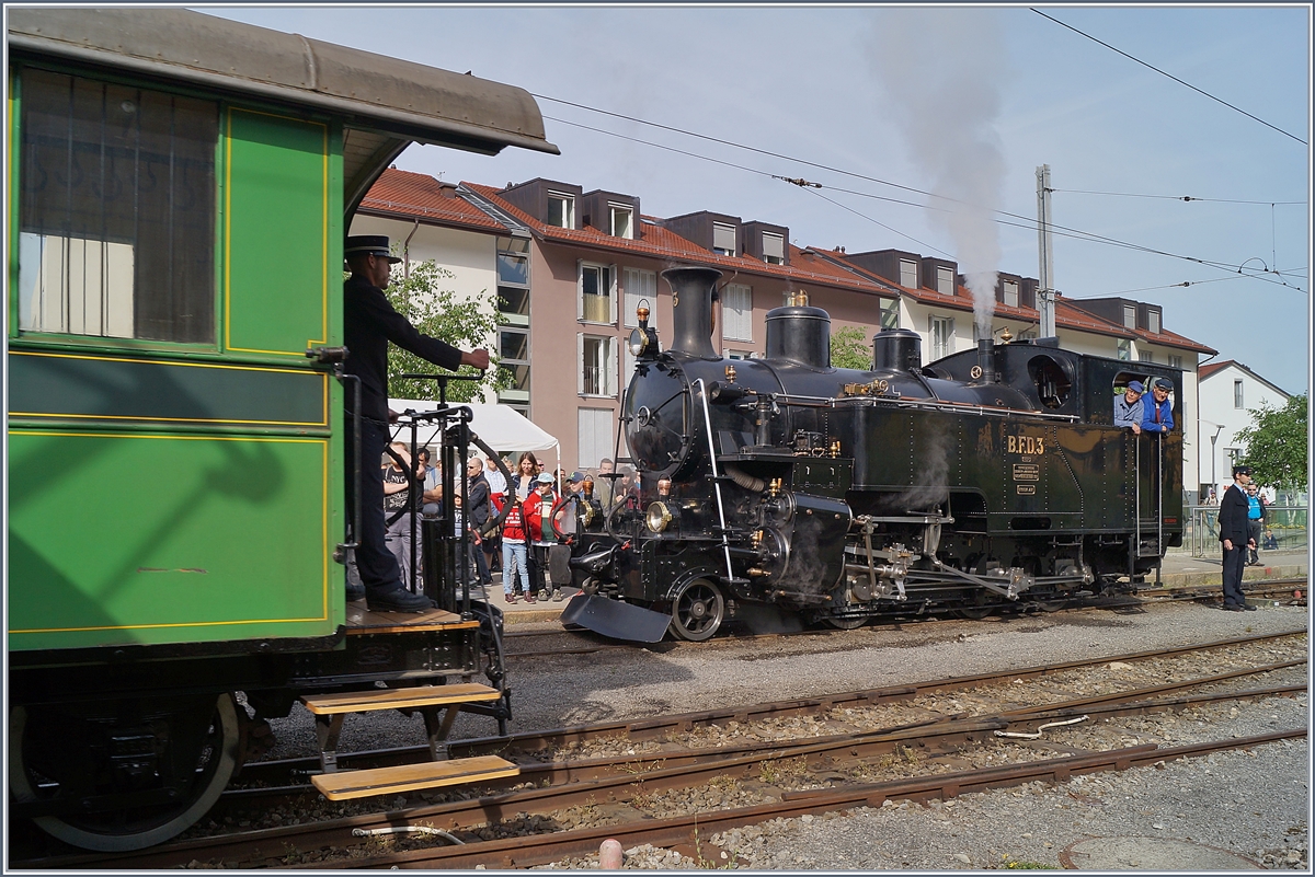Blonay Chamby Mega Steam Festaval (MSF): The BFD HG 3/4 N° 3 in Blonay.
12.05.2018