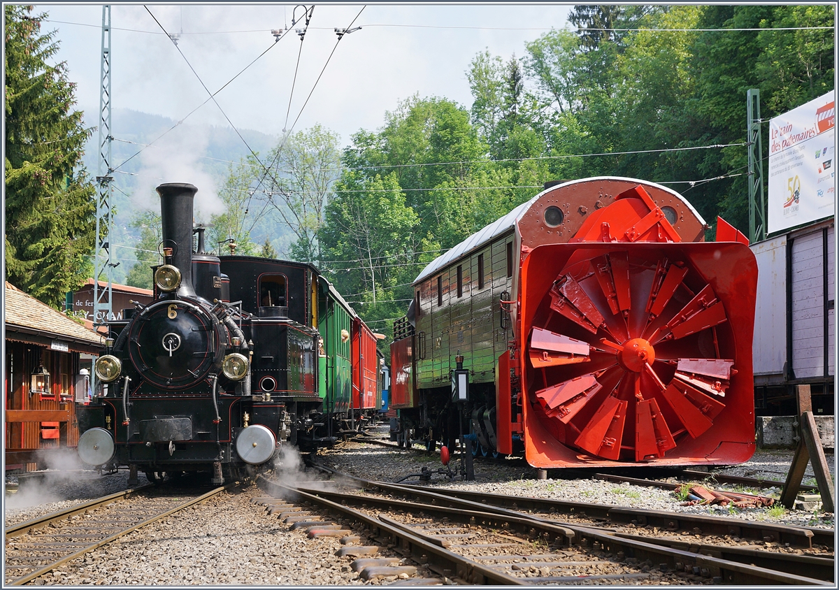 Blonay Chamby Mega Steam Festival: The JS N° 909 / BAM N° 6 G 3/* in Chaulin.
 19.05.2018