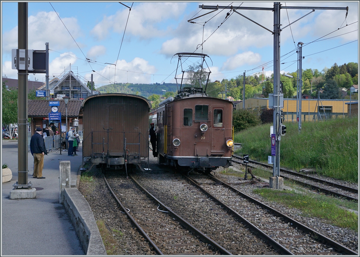 Blonay Chamby Nostalgie & Steam 2021: The Blonay-Chamby BOB HGe 3/3 29 in Blonay. 

22.05.2021