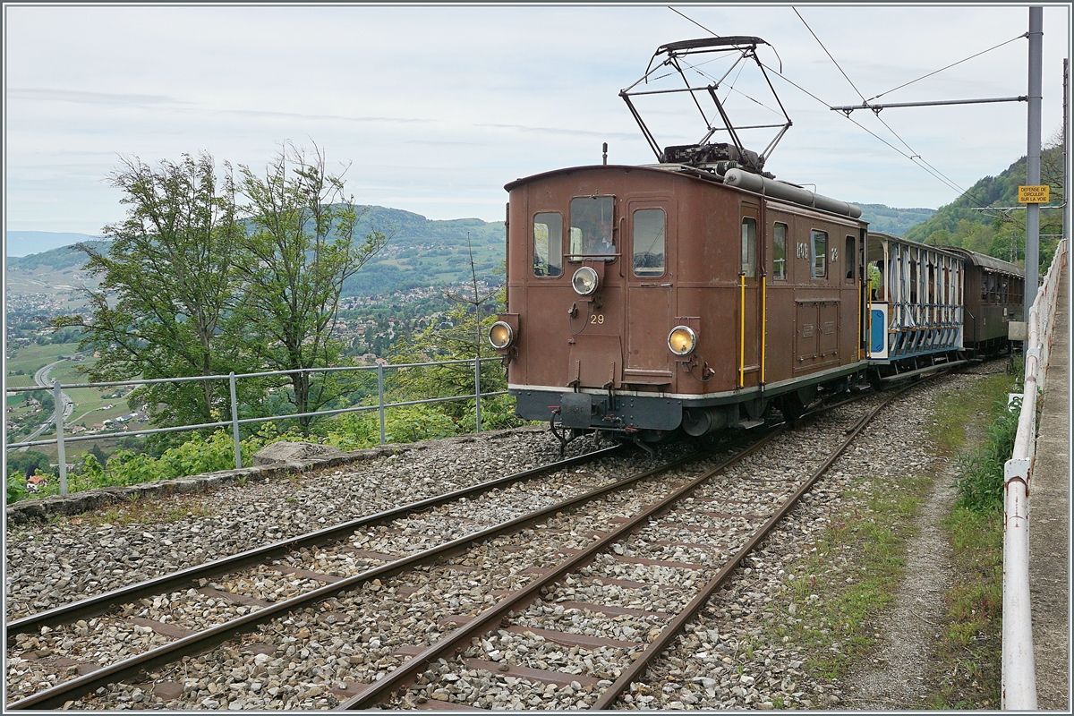 Blonay Chamby Nostalgie & Steam 2021: The Blonay-Chamby BOB HGe 3/3 29 in Chamby. 

24.05.2021