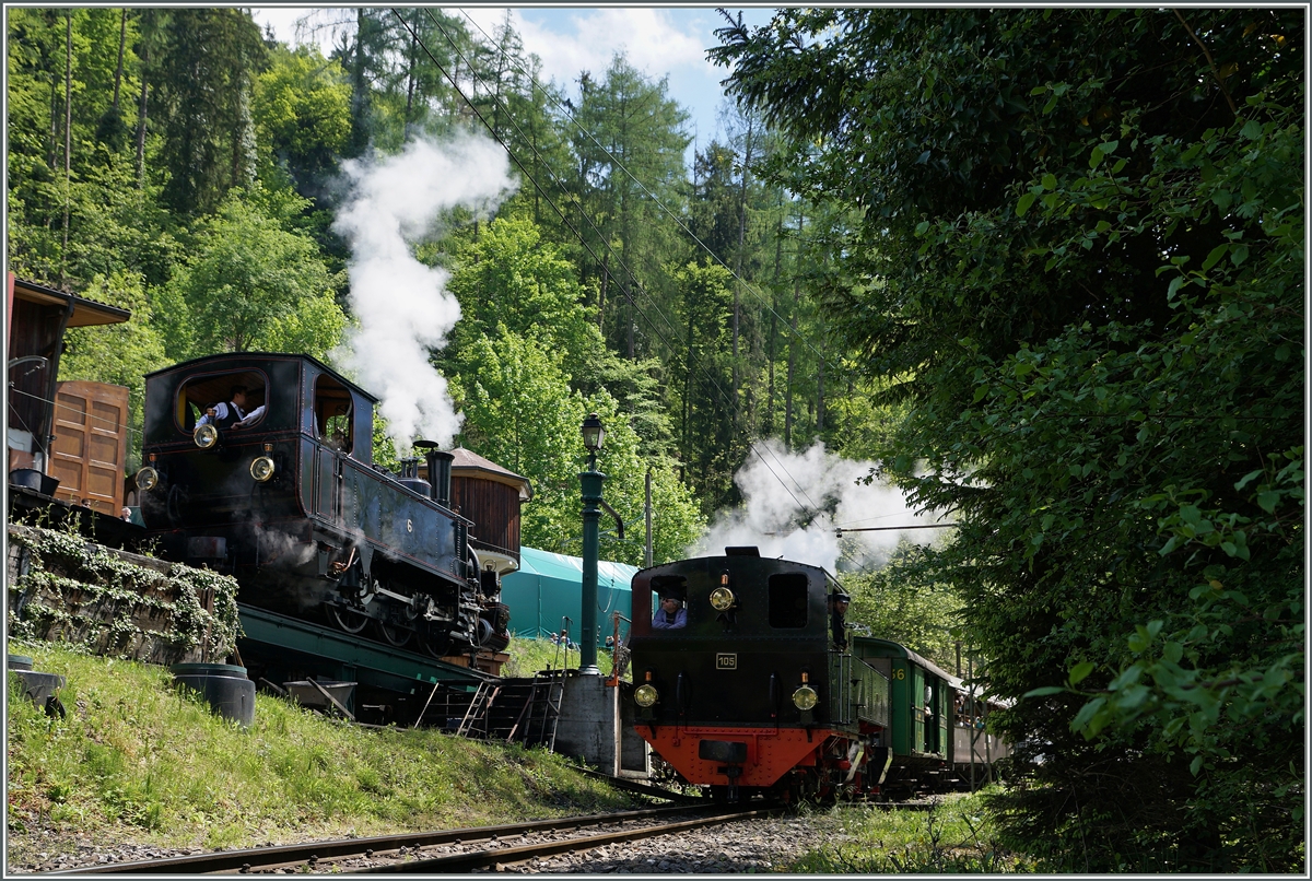 Blonay Chamby railway steamers in Chaulin.
15.05.2016