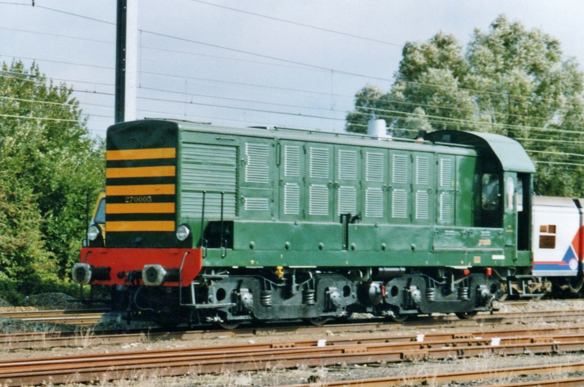 Cab rides on ex-NMBS 7006, now PFT-TSP 270005, in Saint-Ghislain on 12 September 2004.