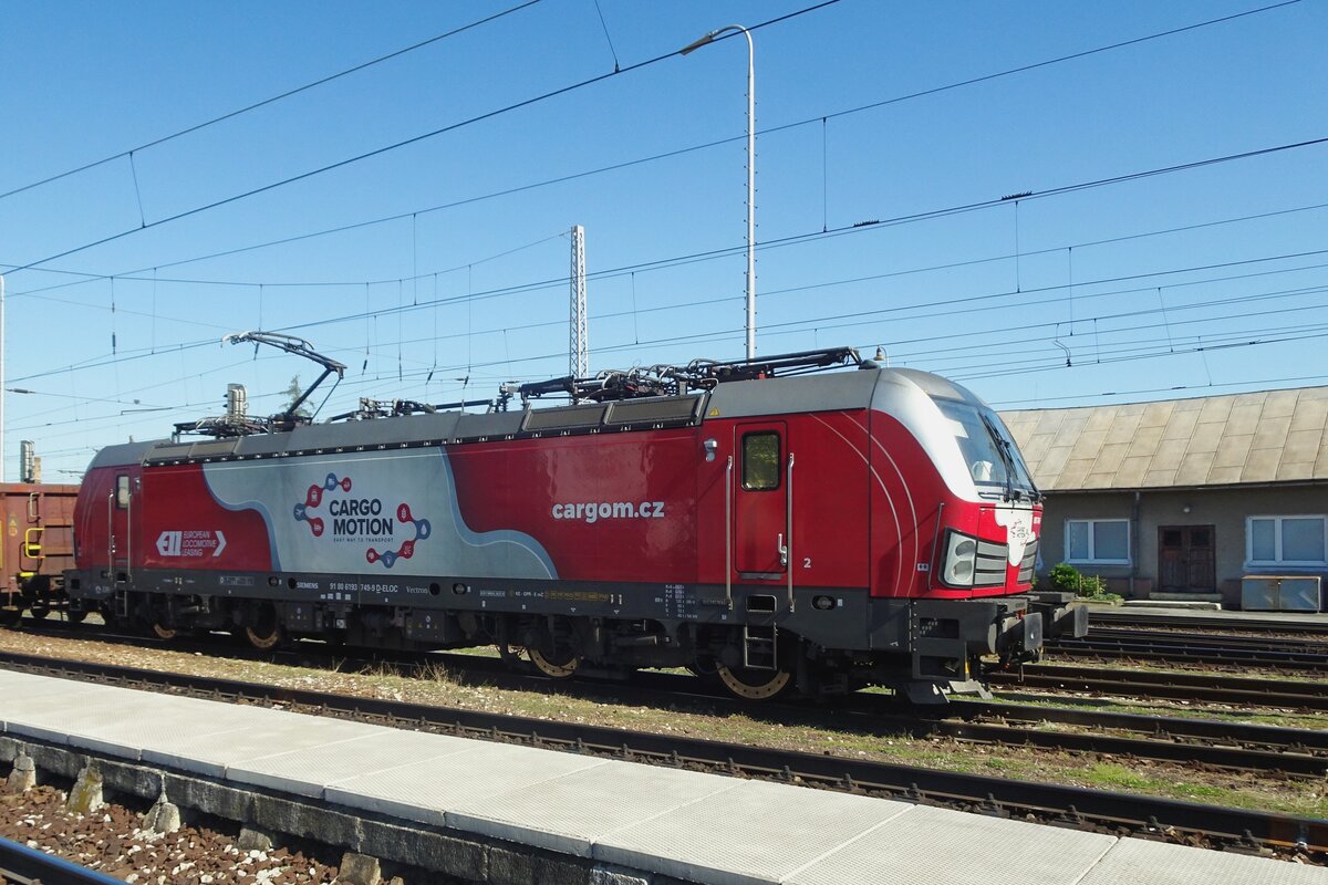 Cargomotion 193 749 takes a Sun bath at Spisske Nova Ves on 23 June 2022.