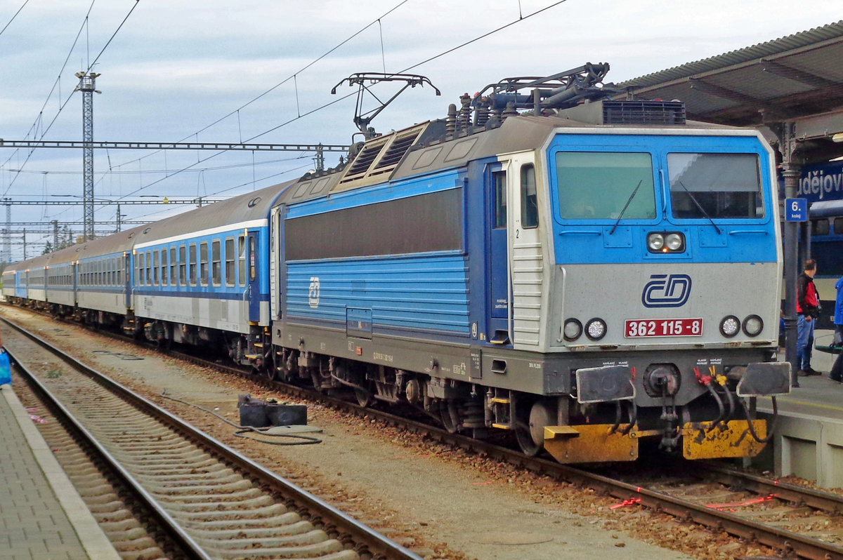 CD 362 115 calls at Ceske Budejovice on 21 September 2018.