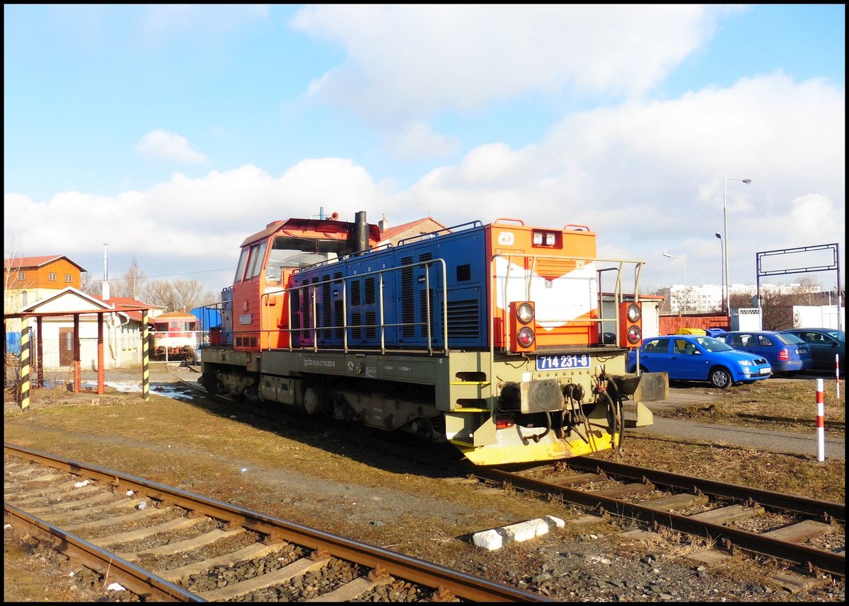 CD 714 231-8 LEGO on Main railway station on 26. 2 2018.