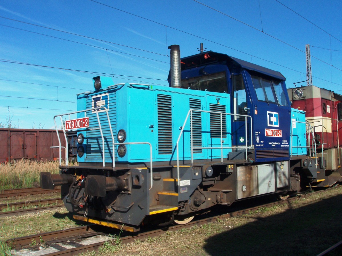 CD Cargo 709 001-2 on the 10th of September, 2011 on the Railway station Protivin.