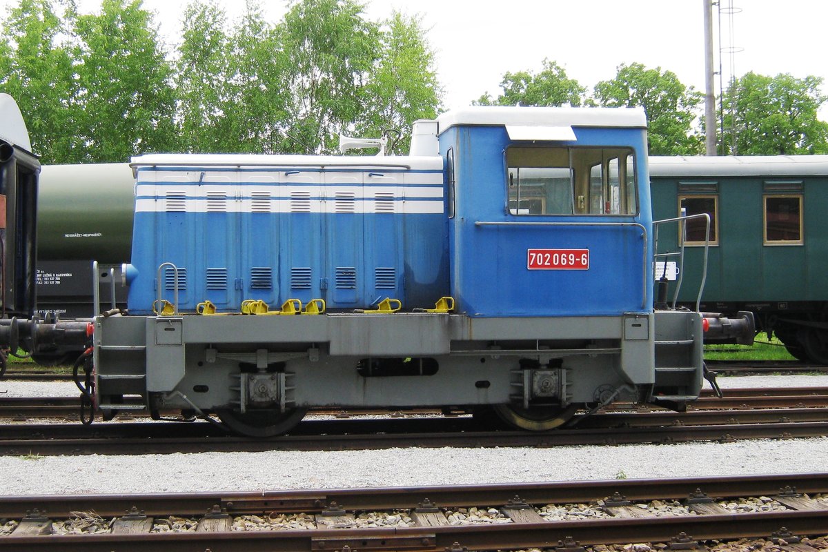 CD shunter 702 069 stands on 13 May 2012 in the railway museum of Luzna u Rakovnika.