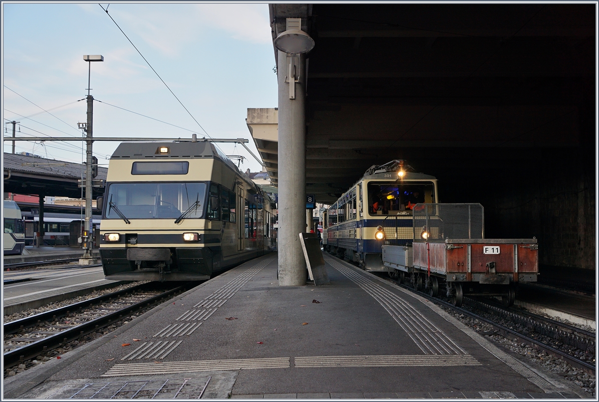 CEV / MVR GTW Be 2/6 and Rochers de Naye Beh 4/8 in Montreux.
27.11.2016