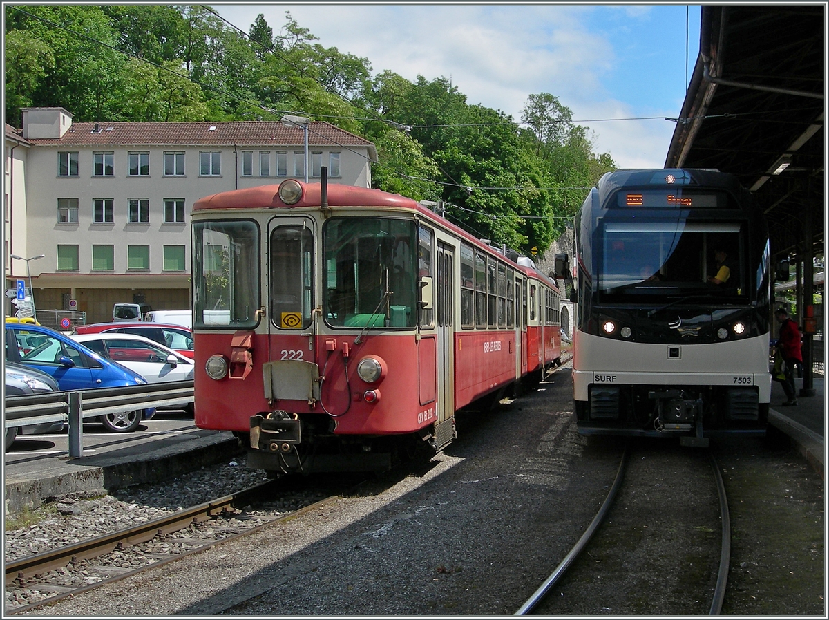 CEV Bt 222 and MVR SURF ABeh 2/6 7503 in Vevey.
01.06.2016