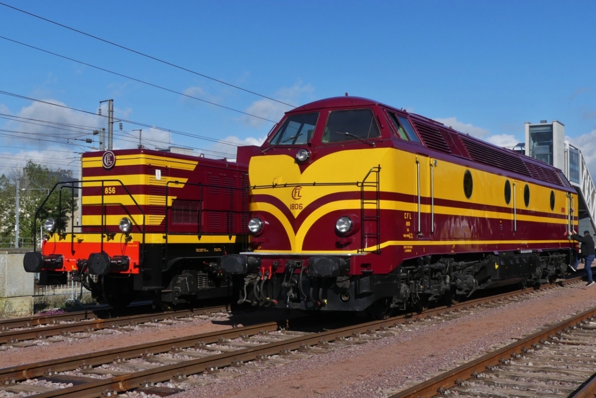 CFL Diesel locomotives 1806 and 856 were available for viewing in Bettenburg. October.15.2023