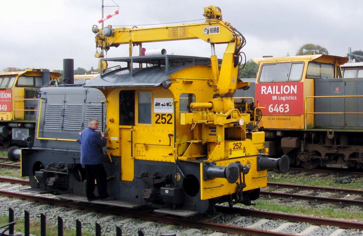 Craned Goat 252 takes part in a loco parade at Amersfoort on 14 October 2014.